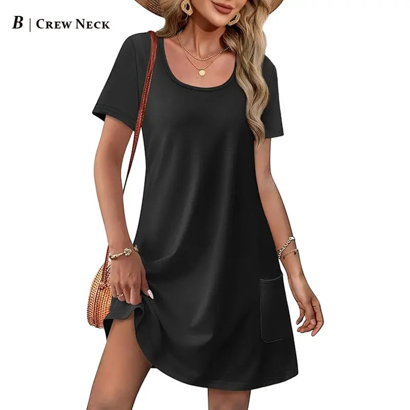 Summer Dress Dresses for Women 2026 Casual Summer V Neck Wedding Guest Dress Short Sleeve Fashion Beach Vacation Clothes